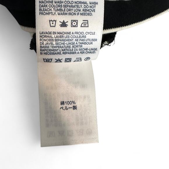 Land's End Women's Striped 3/4 Sleeve Top Size L Black White Boat Sleeve Shirt - Picture 8 of 9